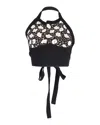 Marni Halter Knit Crop Top In Black Nylon In Black