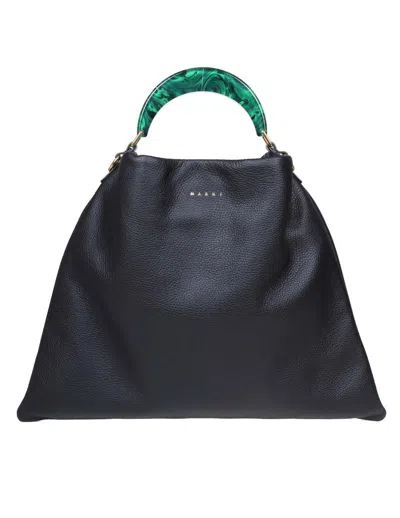 Marni Handbag In Soft Calfskin In Black