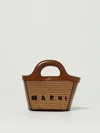 Marni Womens Raw Sienna Tropicalia Micro Raffia And Leather Cross-body Bag