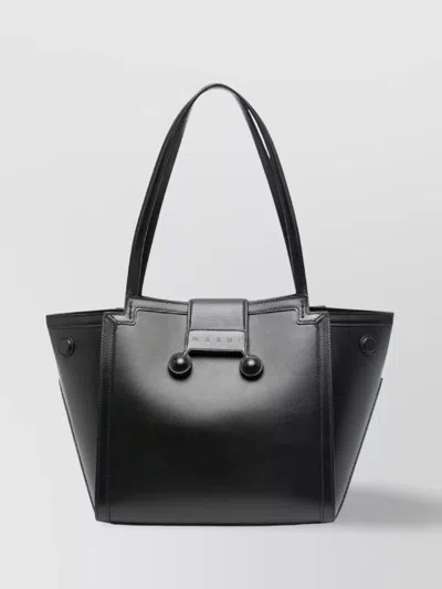 Marni Handbag With Double Handles For Shoulder In Black