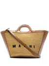 Marni Handbag With Stitched Logo And Shoulder Strap