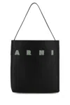 Marni Women Black Leather Small Museo Shoulder Bag In Black
