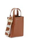 Marni Museo Nano Bag In Brown Leather In Brown