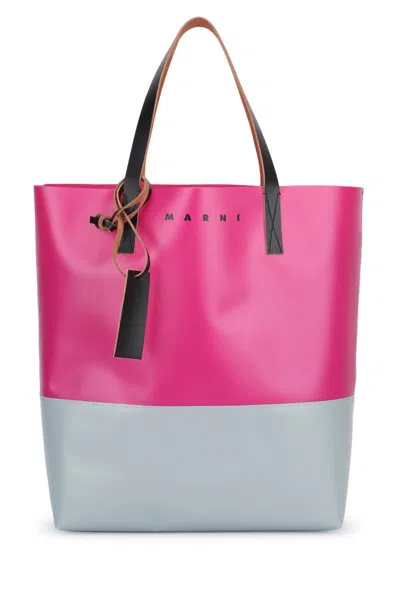 Marni Pink Tribeca Colour-block Tote Bag In Multi