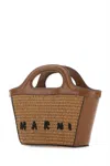 Marni Womens Raw Sienna Tropicalia Micro Raffia And Leather Cross-body Bag In Multi