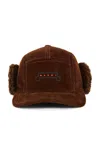 Marni Corduroy Baseball Hat In Brown