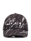 Marni Brim Curve Pattern Print Hats In Black