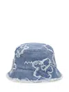 Marni Blue Denim Patches Bucket Hat In Blue