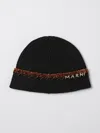 Marni Cuffed Knitted Hat In Black