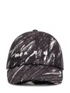 Marni Brim Curve Pattern Print Hats In Black
