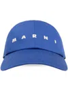 Marni Blue Logo-embroidered Baseball Cap In Blue