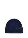 Marni Dark Blue Logo Beanie Hat