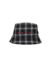 Marni Logo-embroidered Checked Bucket Hat In Multicolor