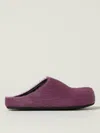 Marni Prune Violet Calf Hair Fussbett Mules In Purple