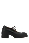 Marni Chunky Heel Platform Round Toe Pumps In Black