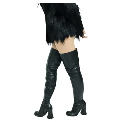 Pre-owned Marni High Boots Lambskin Leather In Black