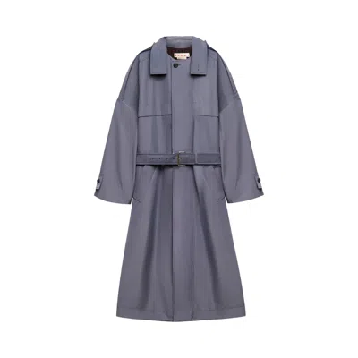 Pre-owned Marni High Collar Belted Trench Coat 'dark Ash' | Grey | Men's Size 50