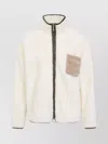 Marni Fleece Bomber Jacket With Zip-up Closure In White
