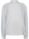 Marni Blue Viscose Balloon Top With Jacquard Motif In Blau