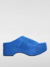Marni Calf-hair Platform Mules In Blau