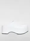 Marni Leather Chunky Sabot Clogs In Weiss