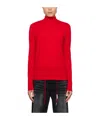 Marni High-neck Long-sleeved Sweater In Red