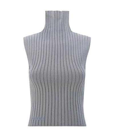 MARNI MARNI TURTLENECK SLEEVELESS KNIT TOP