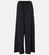 Marni High-rise Gingham Wide-leg Pants In Black
