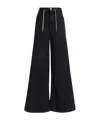 Marni Wide Leg Drawstring Jeans In Black
