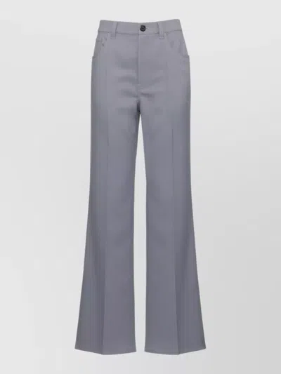 Marni High Waist Cropped Tailoring Trousers Straight Leg In Gray