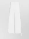 MARNI HIGH-WAIST LOGO-EMBROIDERED STRAIGHT-LEG TROUSERS WITH DRAWSTRING HEMS