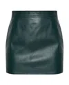 Marni High-waist Mini Leather Skirt In Green