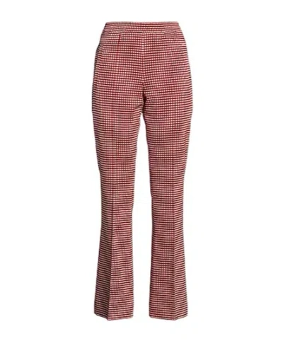 Marni High Waist Plaid Flare Pants In Multi
