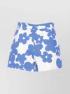 Marni High Waist Printed Shorts With Belt Loops