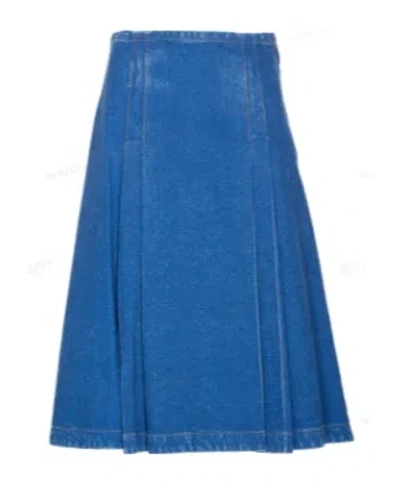 MARNI MARNI HIGH-WAISTED DENIM MIDI SKIRT