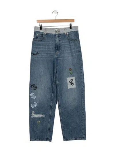 Pre-owned Marni High-rise Straight Leg Jeans In Blue