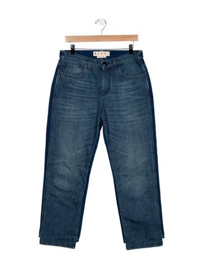 Pre-owned Marni High-rise Straight Leg Jeans In Blue