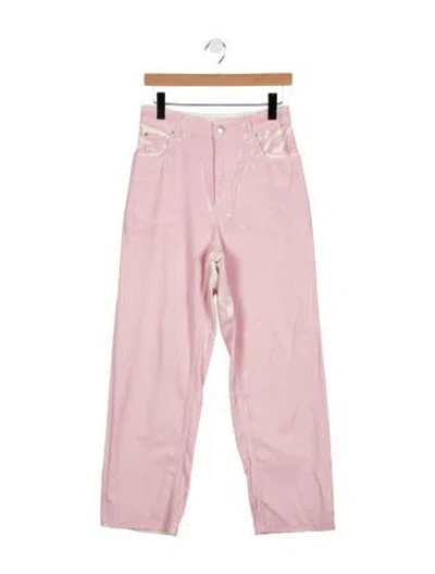 Pre-owned Marni High-rise Straight Leg Jeans In Pink