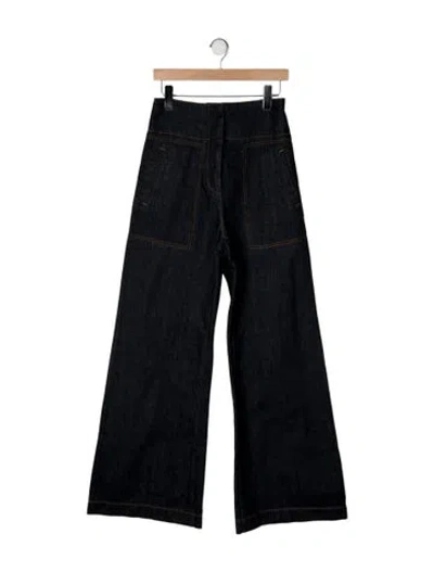 Pre-owned Marni High-rise Wide Leg Jeans In Black