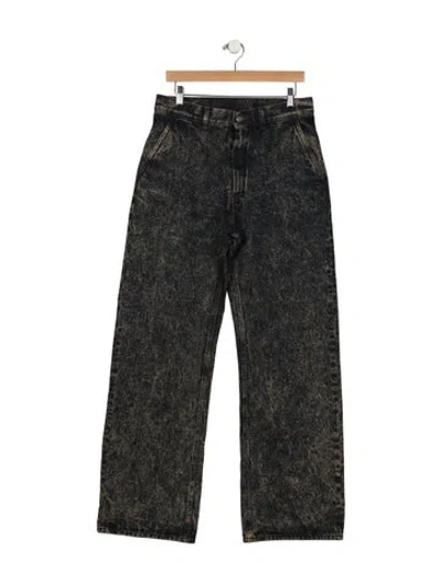 Pre-owned Marni High-rise Wide Leg Jeans In Black
