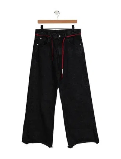 Pre-owned Marni High-rise Wide Leg Jeans In Black