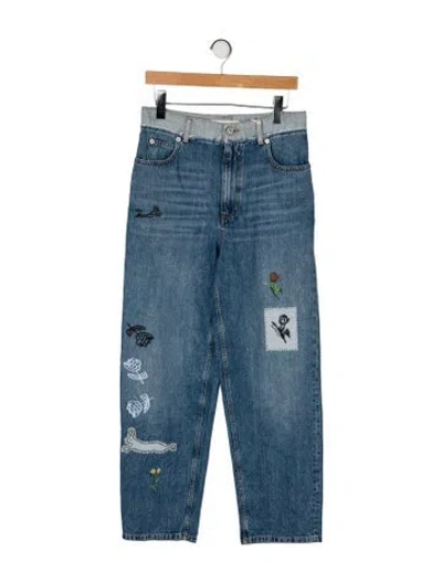 Pre-owned Marni High-rise Wide Leg Jeans In Blue