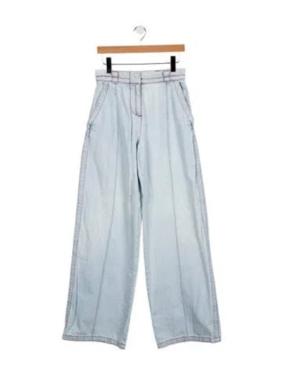 Pre-owned Marni High-rise Wide Leg Jeans In Blue