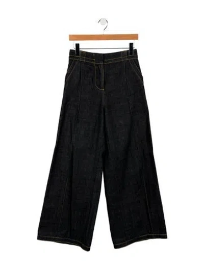 Pre-owned Marni High-rise Wide Leg Jeans In Blue