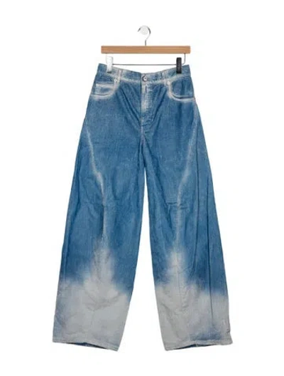 Pre-owned Marni High-rise Wide Leg Jeans In Blue