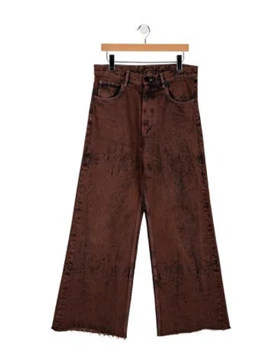 Pre-owned Marni High-rise Wide Leg Jeans In Brown