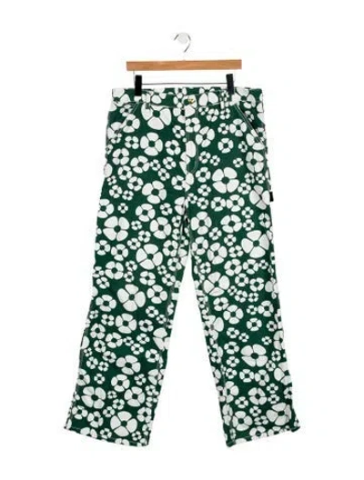 Pre-owned Marni High-rise Wide Leg Jeans In Green