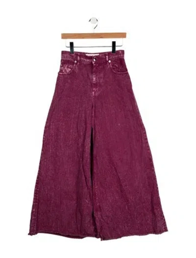 Pre-owned Marni High-rise Wide Leg Jeans In Purple
