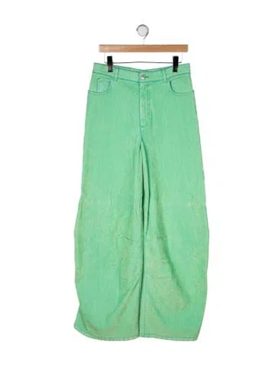 Pre-owned Marni High-rise Wide Leg Jeans W/ Tags In Green