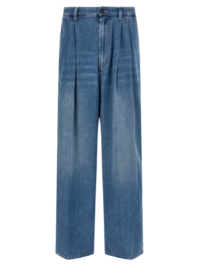 Marni High-waisted Cotton Jeans In Blue